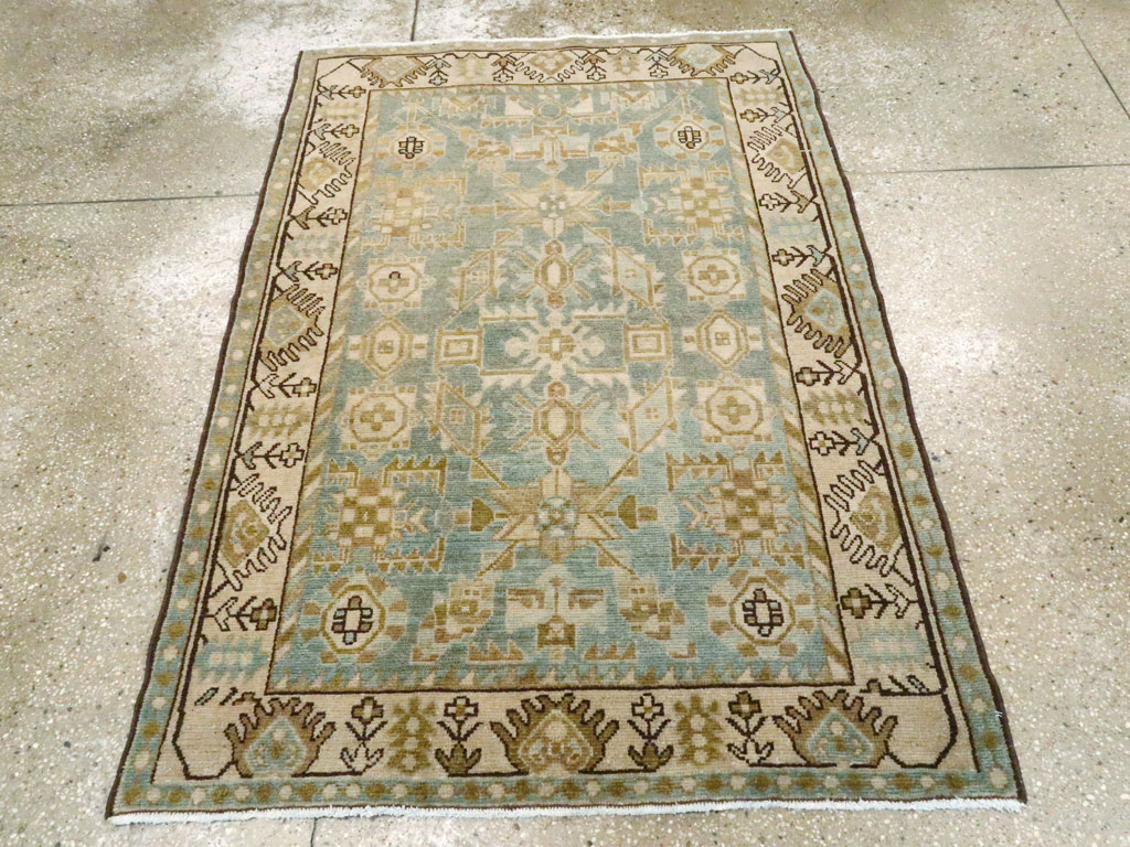Vintage Persian Malayer Throw Rug, No.27603 - Gss