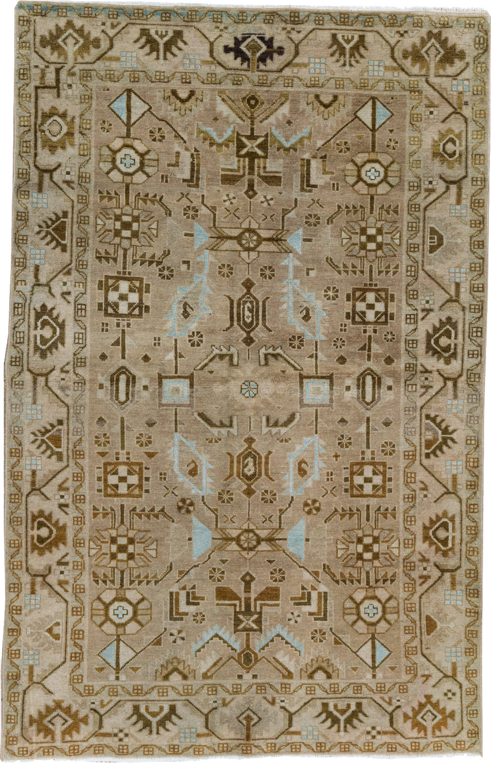 Vintage Persian Malayer Accent Rug, No.27604 - Gss