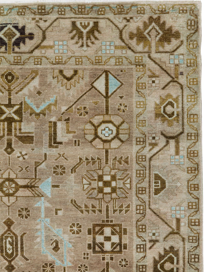 Vintage Persian Malayer Accent Rug, No.27604 - Gss