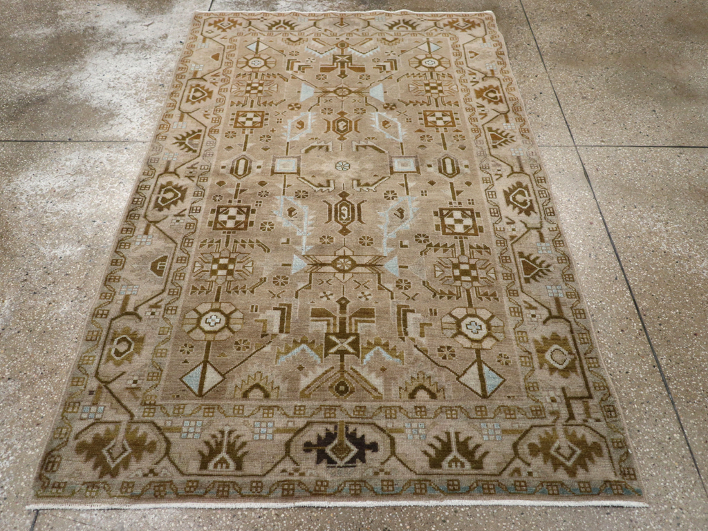 Vintage Persian Malayer Accent Rug, No.27604 - Gss