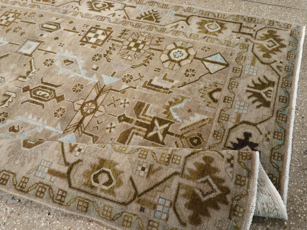 Vintage Persian Malayer Accent Rug, No.27604 - Gss