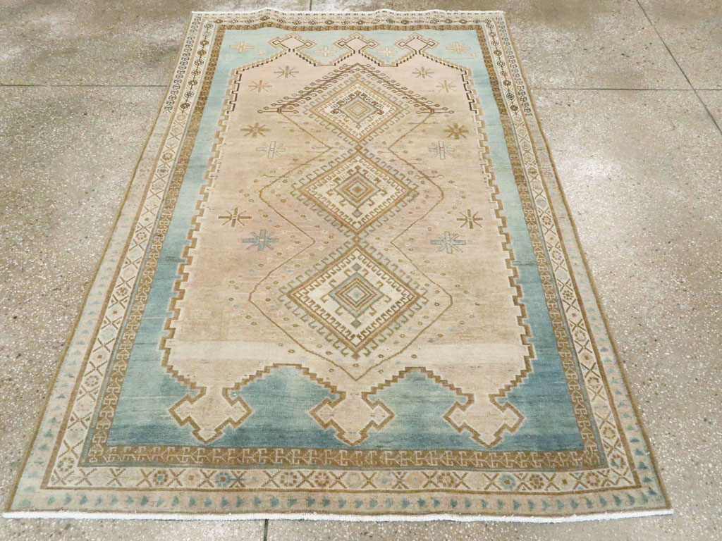 Vintage Persian Afshar Accent Rug, No.27609 - Gss