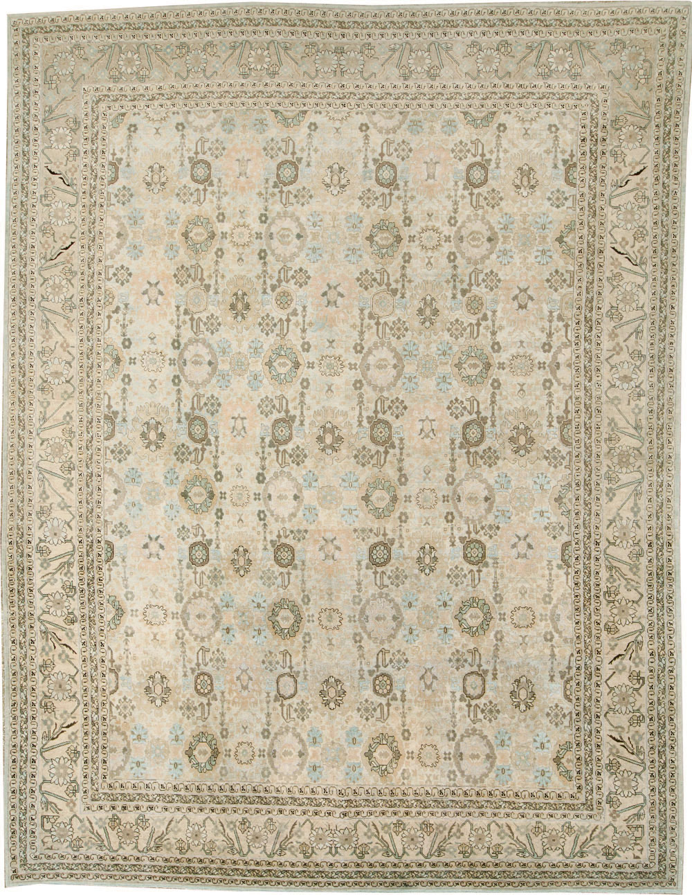 Antique Persian Tabriz Carpet, No.27620 - Gss
