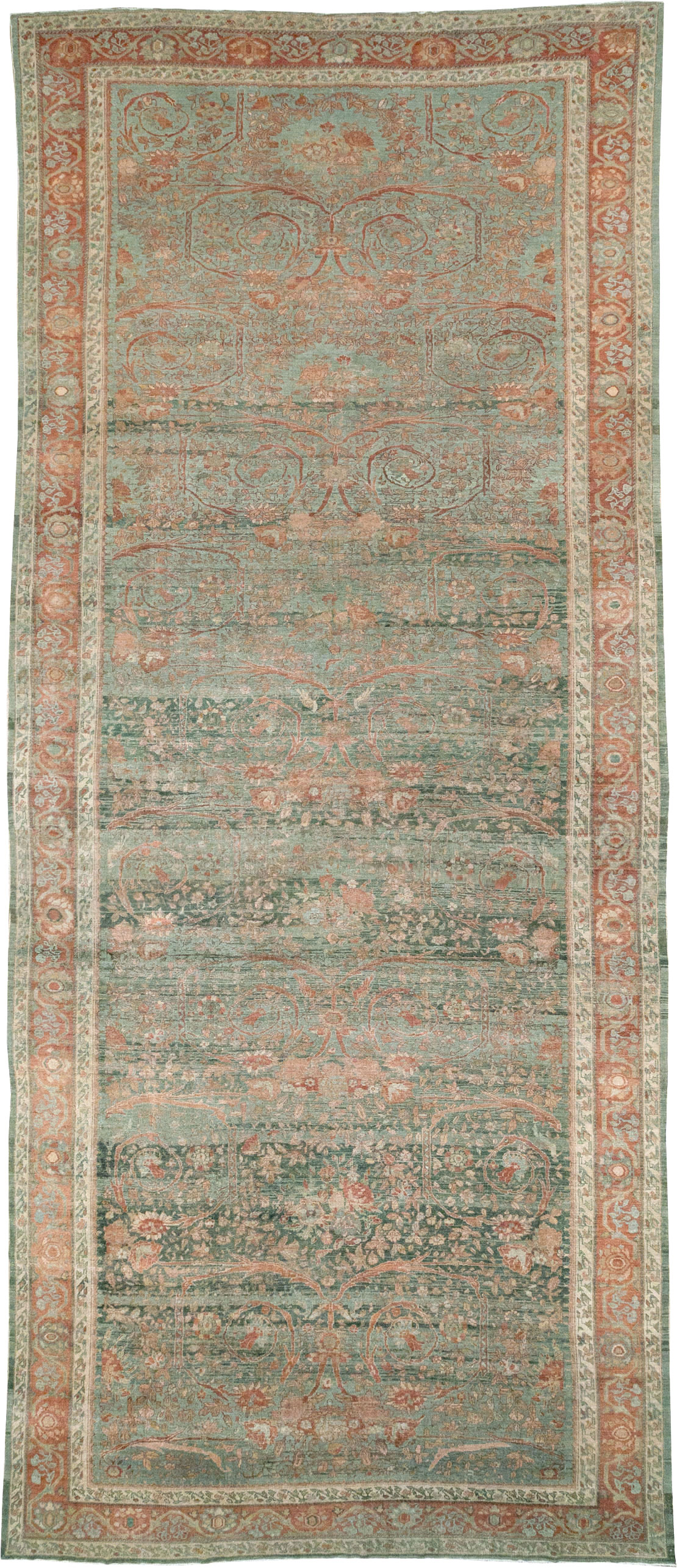 Antique Persian Mahal Long and Narrow Oversize Carpet, No.27623 - Gss