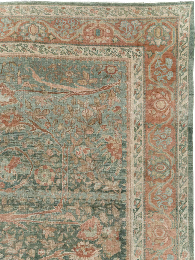 Antique Persian Mahal Long and Narrow Oversize Carpet, No.27623 - Gss