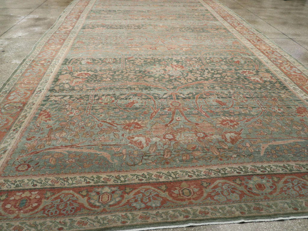 Antique Persian Mahal Long and Narrow Oversize Carpet, No.27623 - Gss