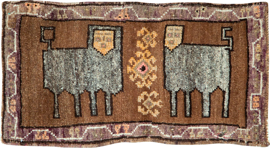 Vintage Anatolian Pictorial Rug, No.27625 - Gss