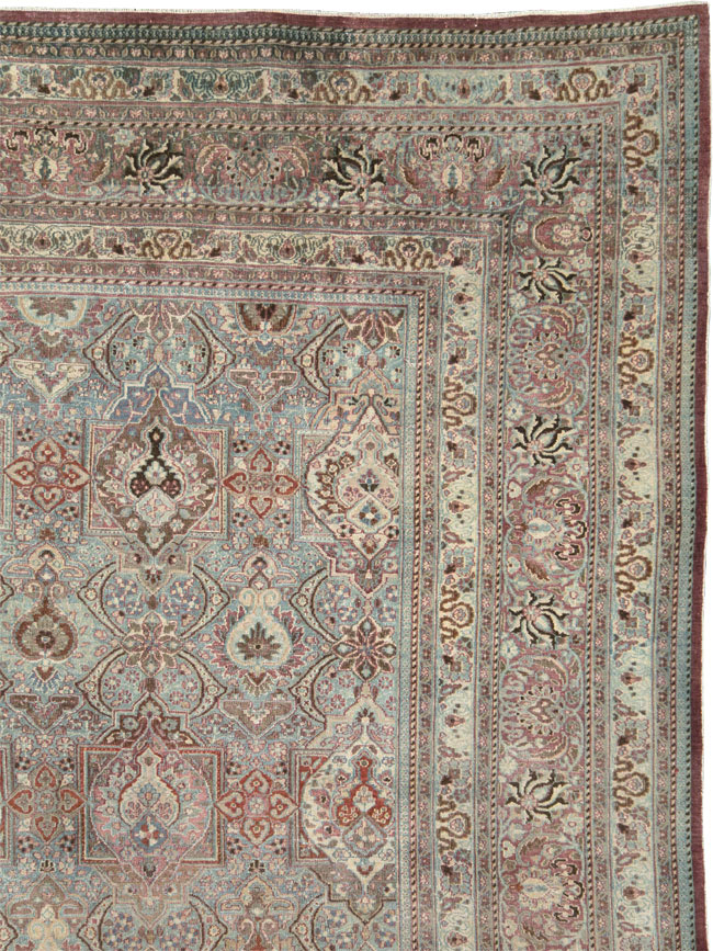 Antique Persian Mashad Large Carpet, No.27627 - Gss