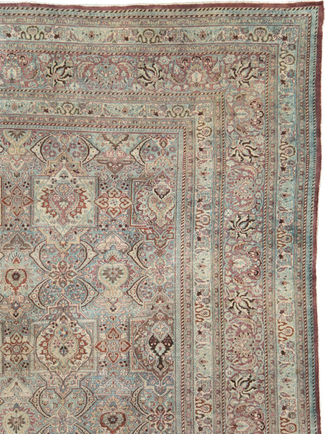 Antique Persian Mashad Large Carpet, No.27627 - Gss