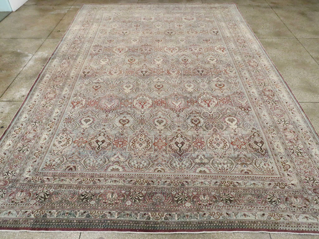Antique Persian Mashad Large Carpet, No.27627 - Gss