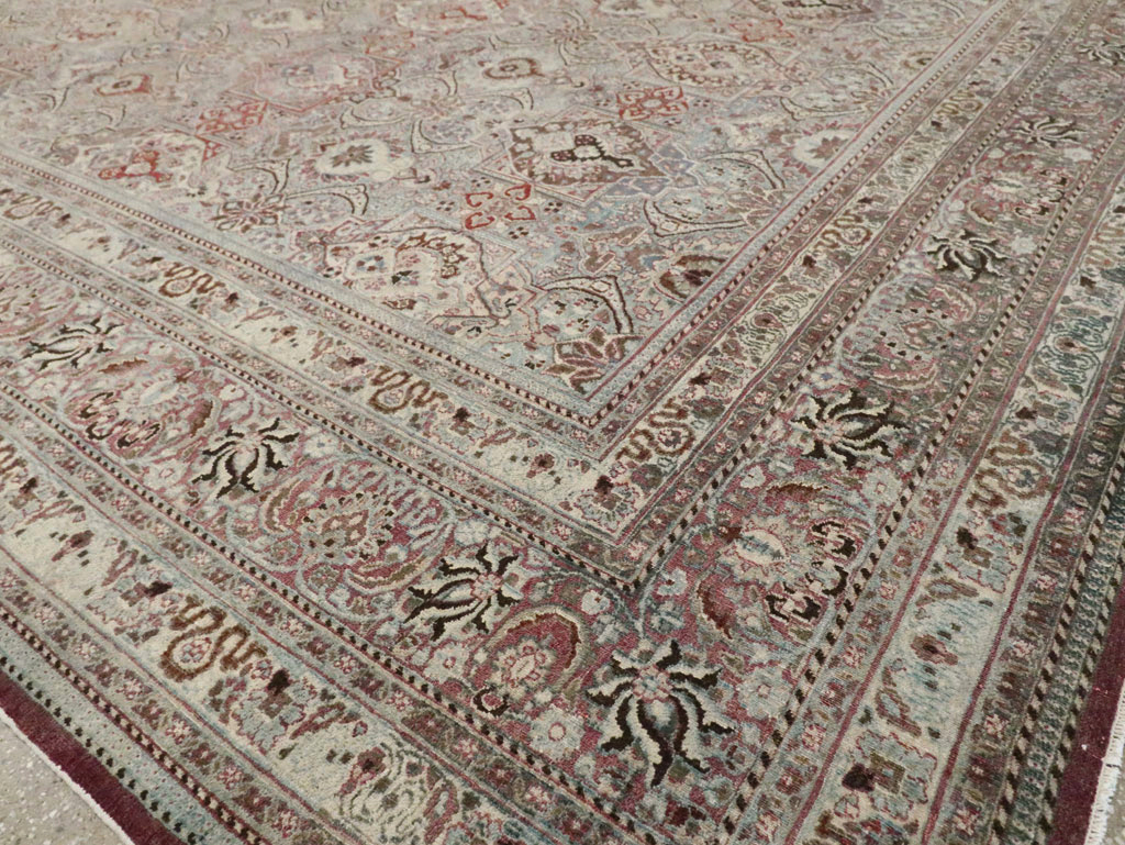 Antique Persian Mashad Large Carpet, No.27627 - Gss