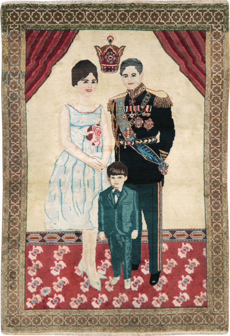 Vintage Persian Tabriz Pictorial Rug, No.27629 - Gss