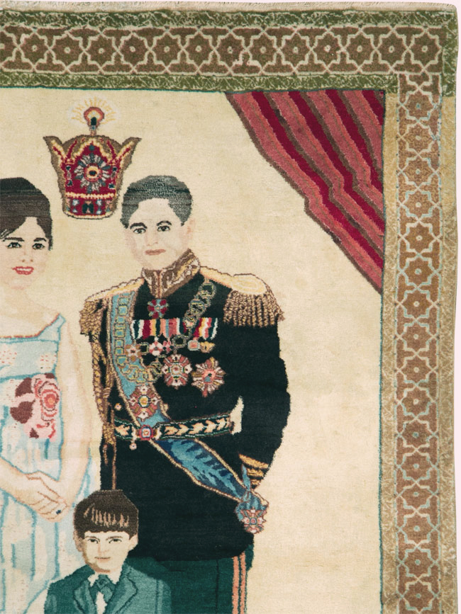 Vintage Persian Tabriz Pictorial Rug, No.27629 - Gss