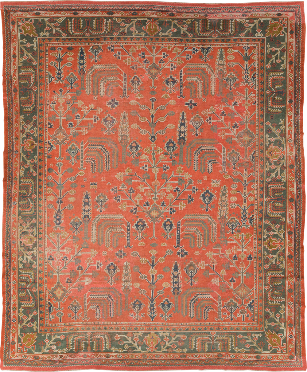 Antique Turkish Oushak Room Size Carpet, No.27634 - Gss