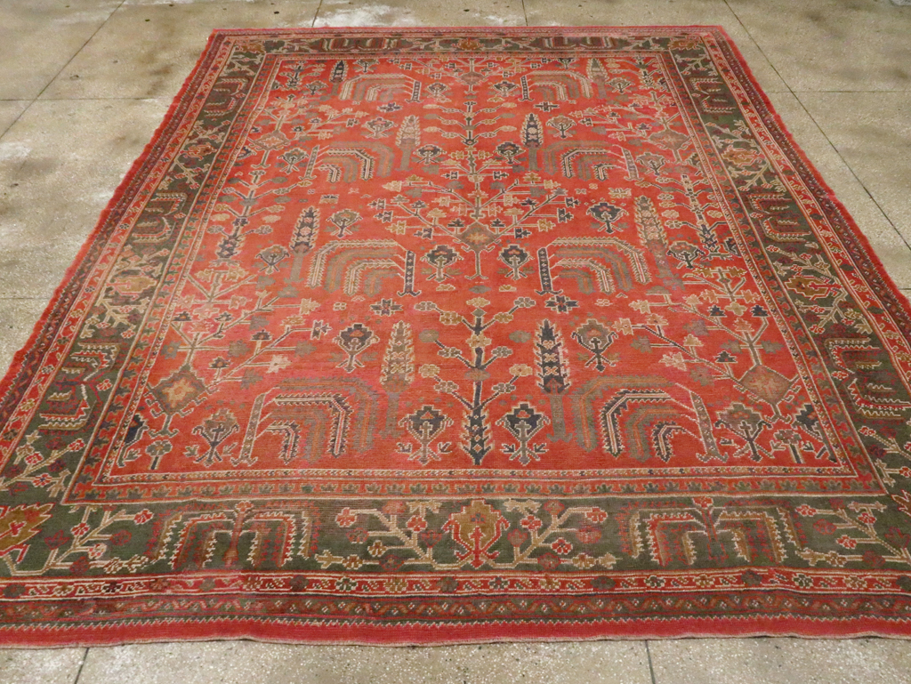 Antique Turkish Oushak Room Size Carpet, No.27634 - Gss