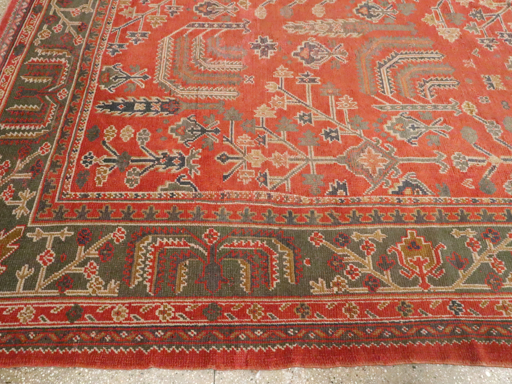 Antique Turkish Oushak Room Size Carpet, No.27634 - Gss