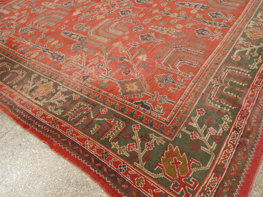 Antique Turkish Oushak Room Size Carpet, No.27634 - Gss