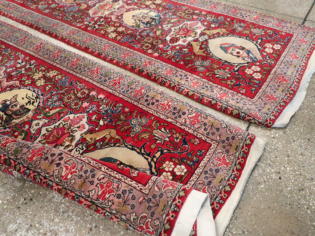 Vintage Persian Tabriz Pictorial Rug, No.27639 - Gss