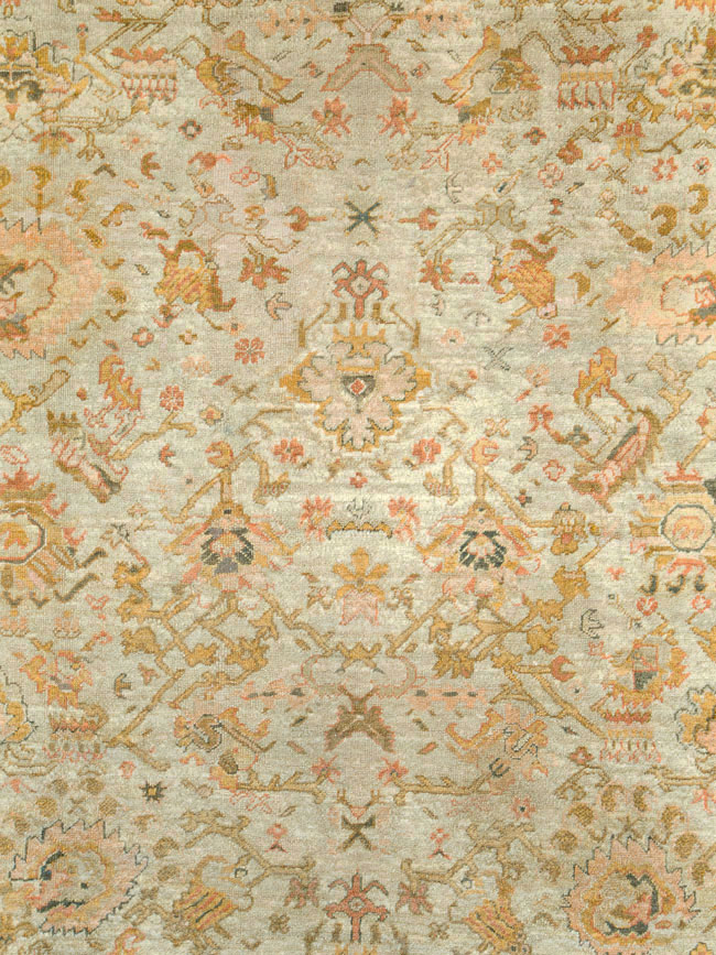 Antique Turkish Oushak Carpet, No.27644 - Gss