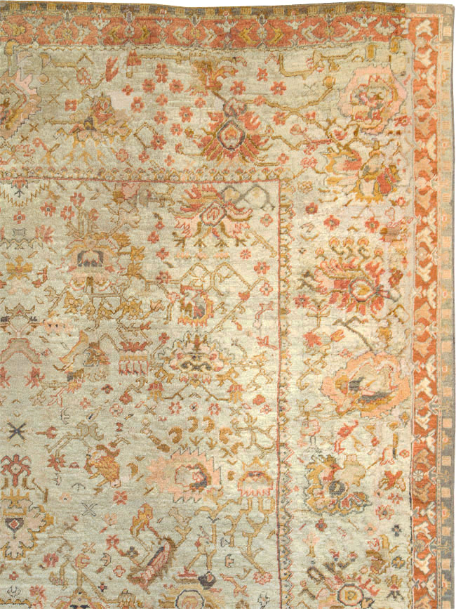 Antique Turkish Oushak Carpet, No.27644 - Gss