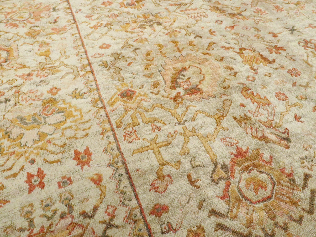 Antique Turkish Oushak Carpet, No.27644 - Gss