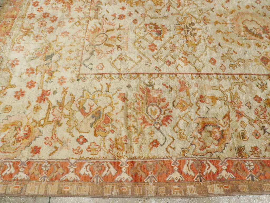 Antique Turkish Oushak Carpet, No.27644 - Gss