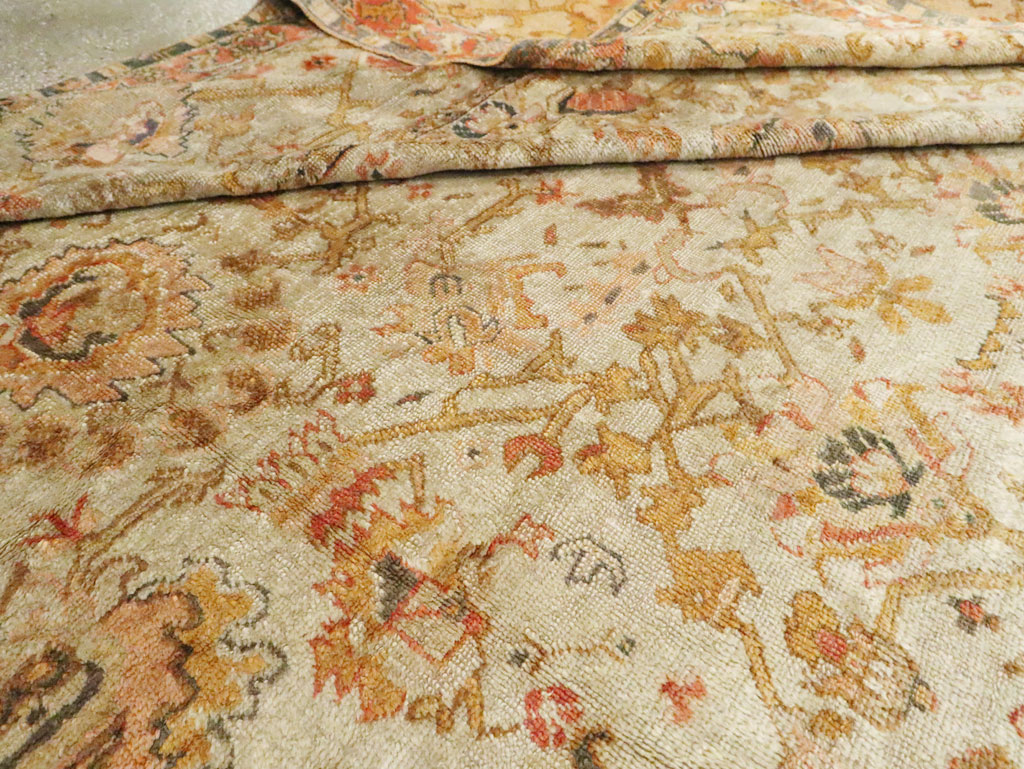 Antique Turkish Oushak Carpet, No.27644 - Gss