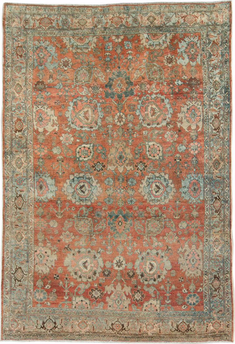 Antique Persian Bidjar Accent Rug, No.27646 - Gss