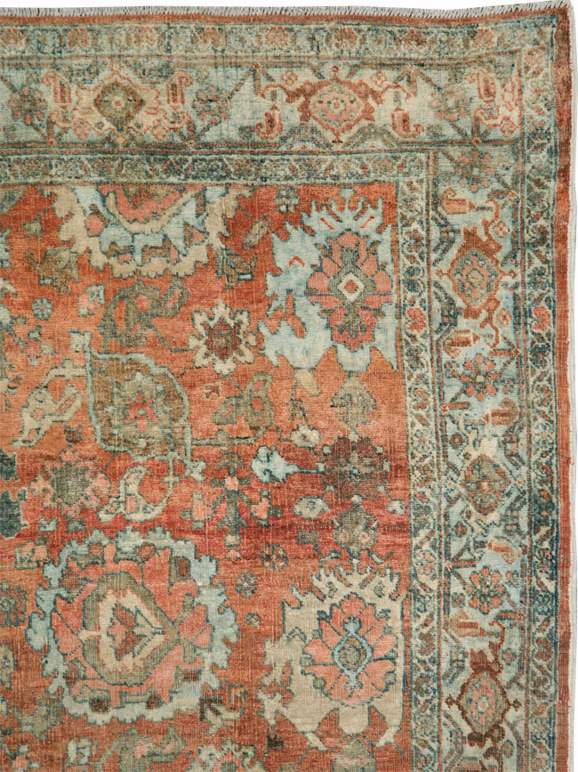 Antique Persian Bidjar Accent Rug, No.27646 - Gss