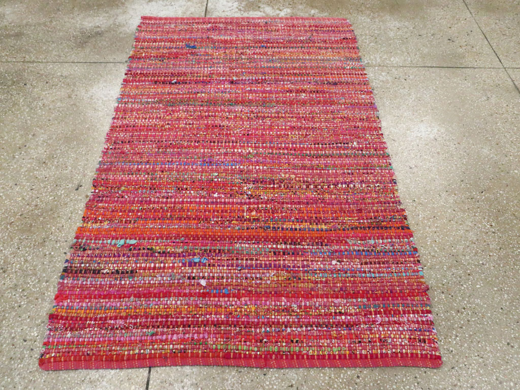 Vintage American Rag Rug, No.27654 - Gss