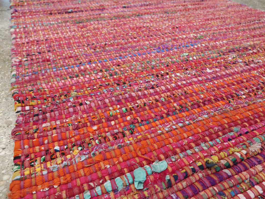 Vintage American Rag Rug, No.27654 - Gss