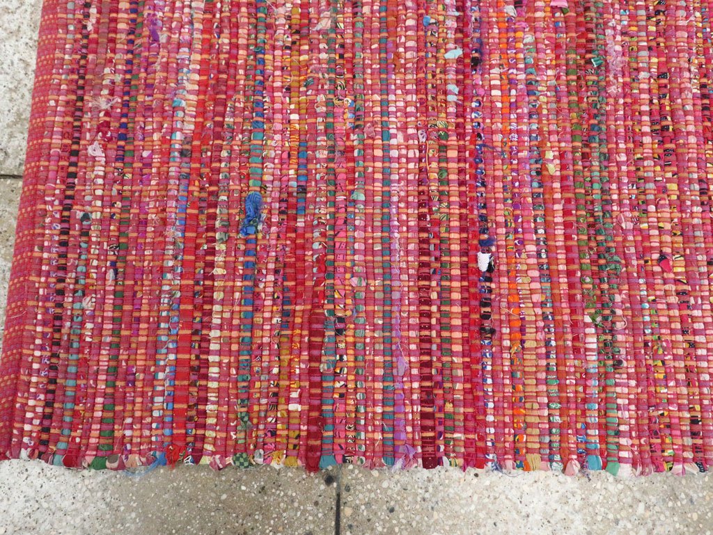 Vintage American Rag Rug, No.27654 - Gss