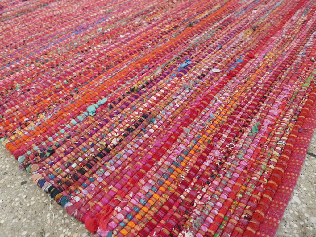 Vintage American Rag Rug, No.27654 - Gss