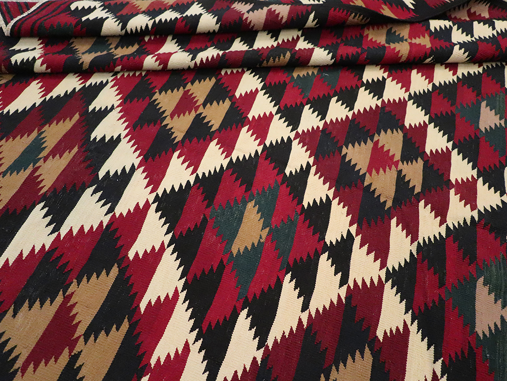 Vintage Turkish Flatweave Kilim Long Room Size Carpet, No.27661 - Gss