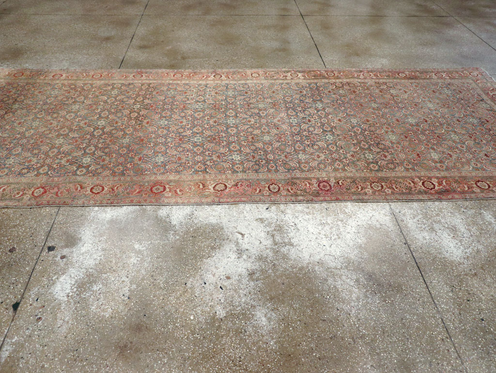 Antique Persian Bidjar Wide Gallery Runner, No.27665 - Gss