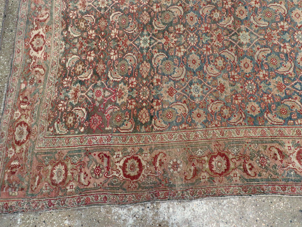 Antique Persian Bidjar Wide Gallery Runner, No.27665 - Gss