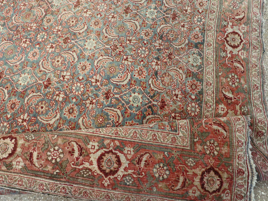 Antique Persian Bidjar Wide Gallery Runner, No.27665 - Gss