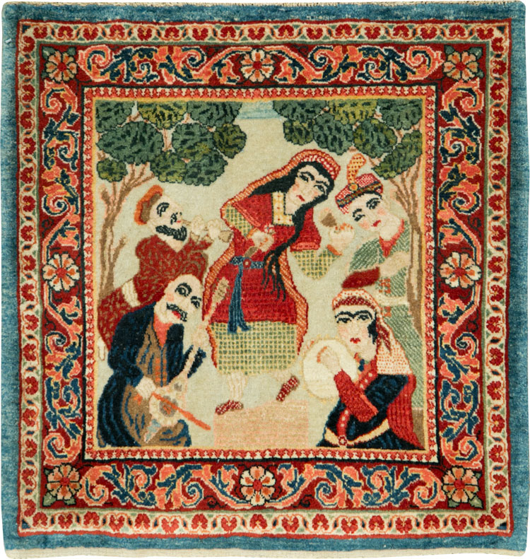 Vintage Persian Pictorial Sarouk, No.27667 - Gss