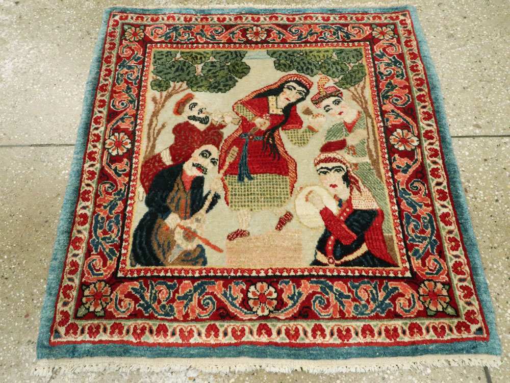 Vintage Persian Pictorial Sarouk, No.27667 - Gss