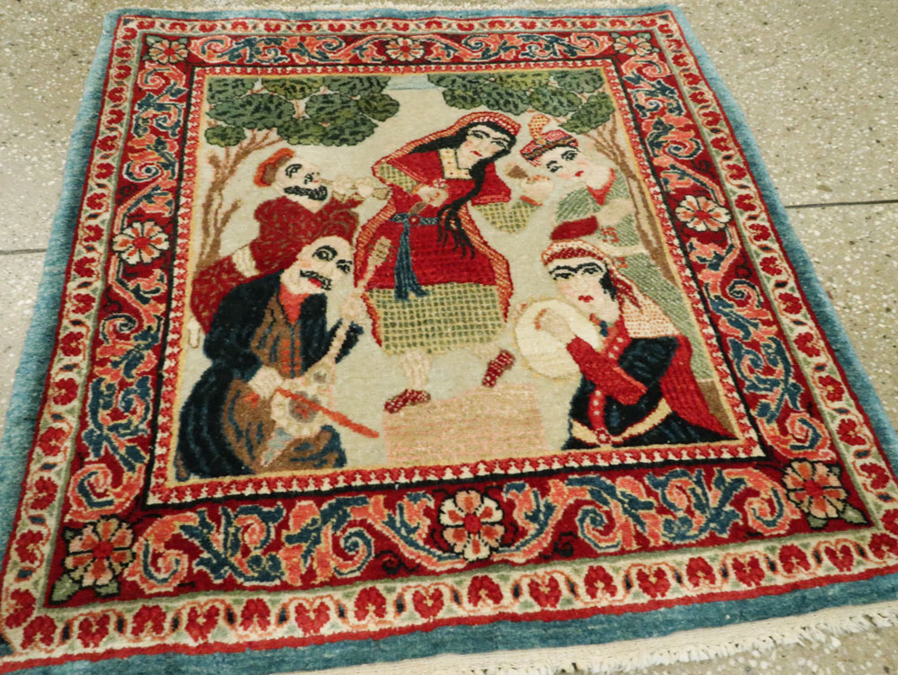 Vintage Persian Pictorial Sarouk, No.27667 - Gss