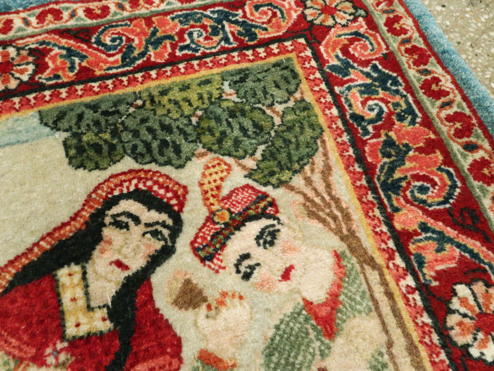 Vintage Persian Pictorial Sarouk, No.27667 - Gss