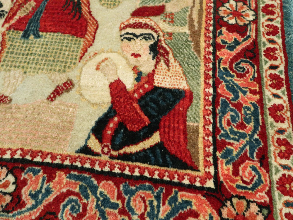 Vintage Persian Pictorial Sarouk, No.27667 - Gss