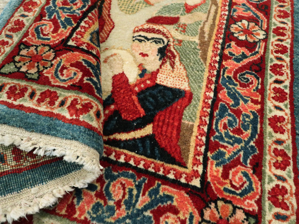 Vintage Persian Pictorial Sarouk, No.27667 - Gss