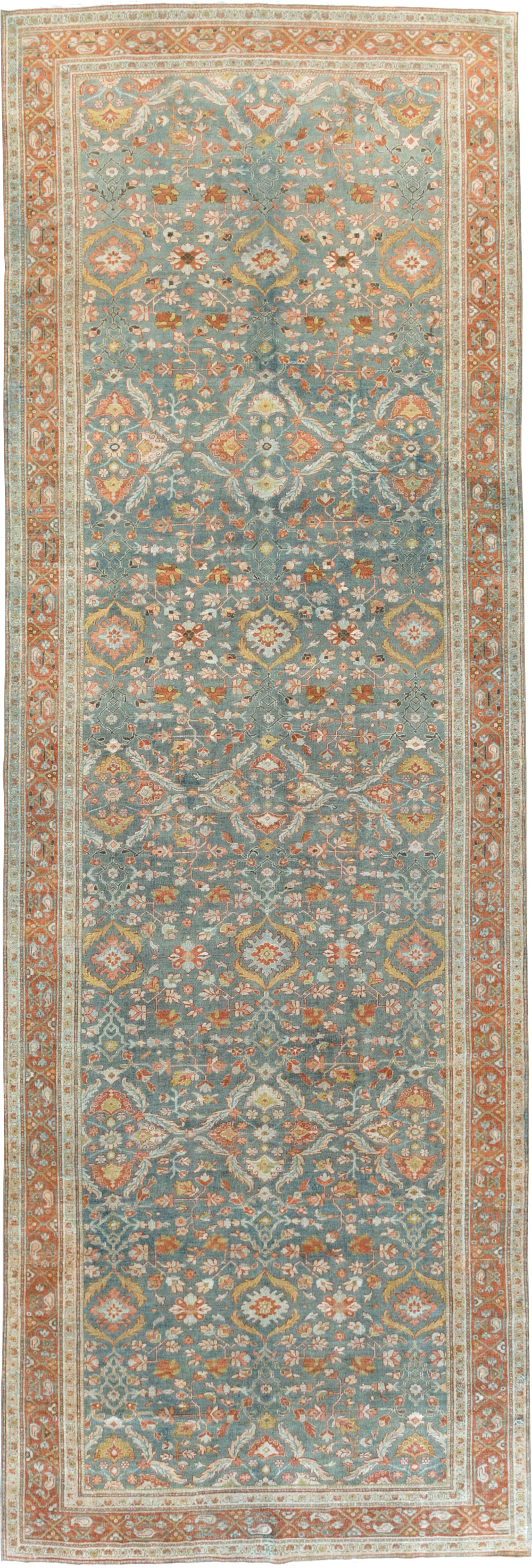 Antique Persian Sarouk Large Gallery Carpet, No.27670 - Gss