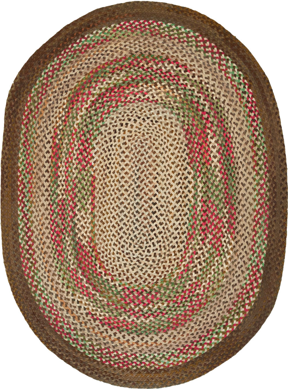 Vintage American Braid Rug, No.27671 - Gss