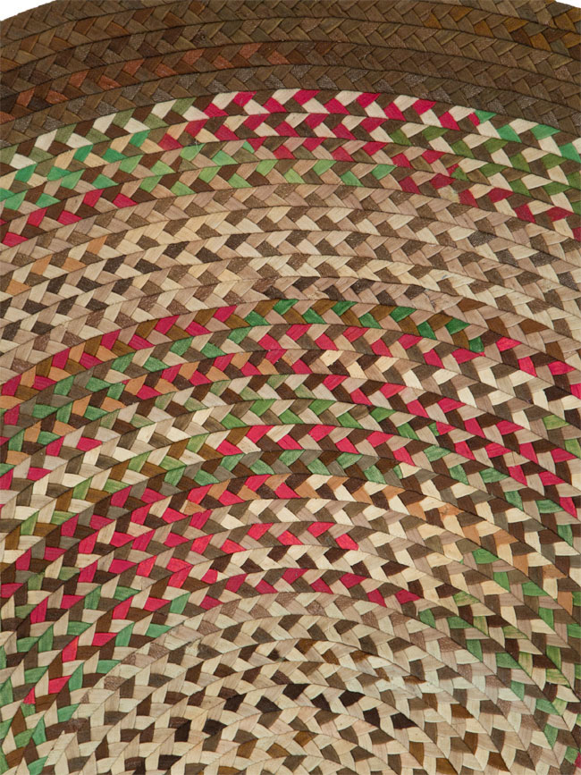 Vintage American Braid Rug, No.27671 - Gss