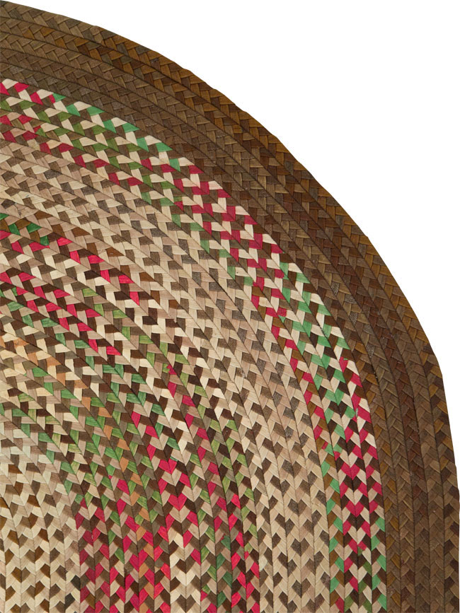 Vintage American Braid Rug, No.27671 - Gss