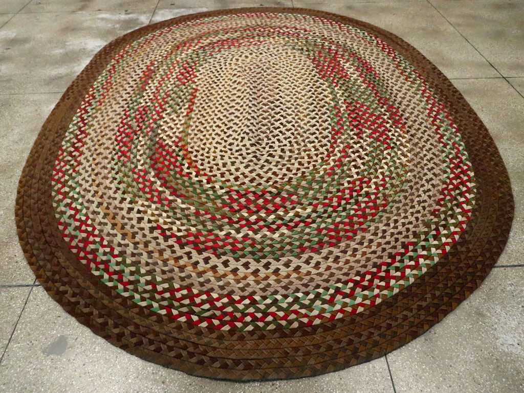 Vintage American Braid Rug, No.27671 - Gss