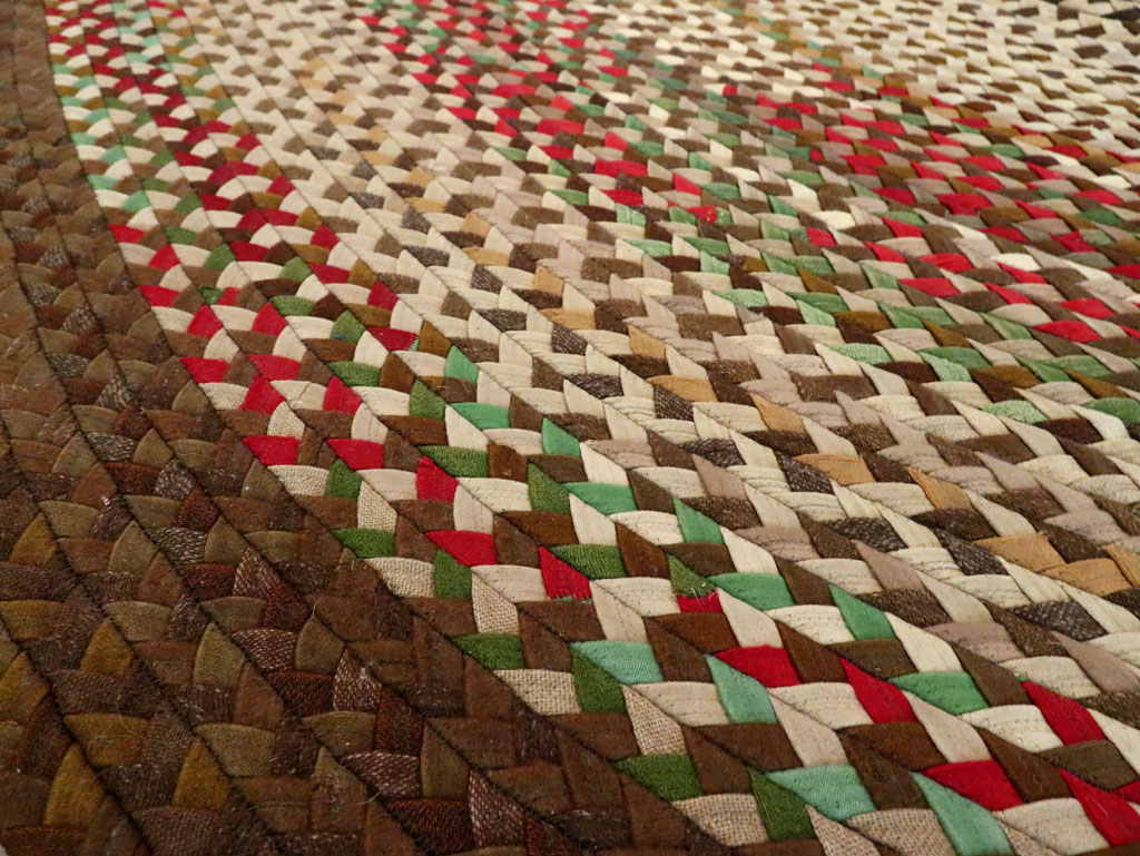 Vintage American Braid Rug, No.27671 - Gss