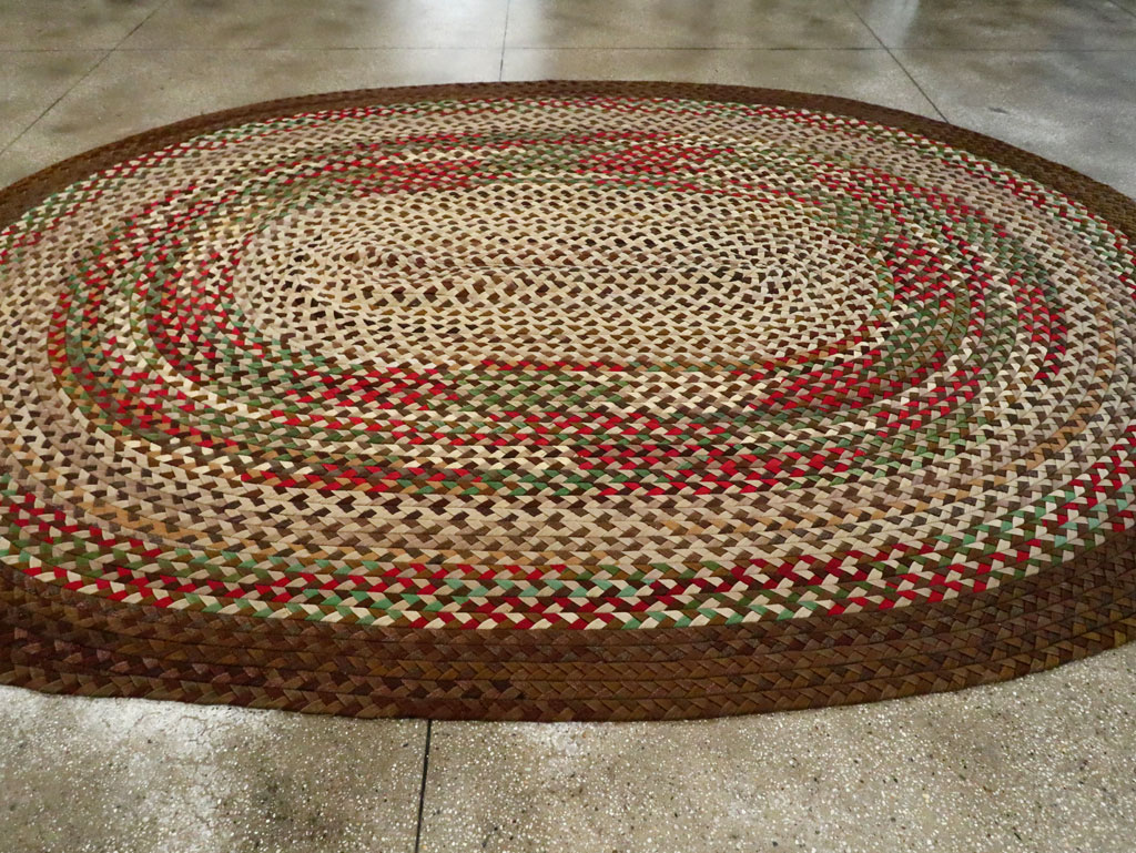 Vintage American Braid Rug, No.27671 - Gss